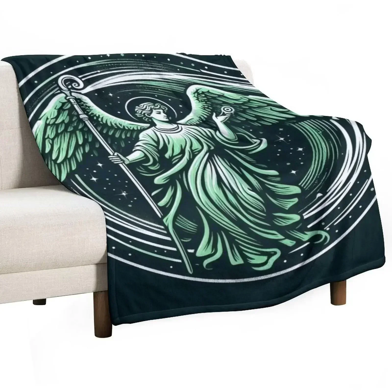 

Saint Raphael Archangel - Angel of Healing - Christmas gift Throw Blanket Tourist Sofa Quilt Sleeping Bag Blankets