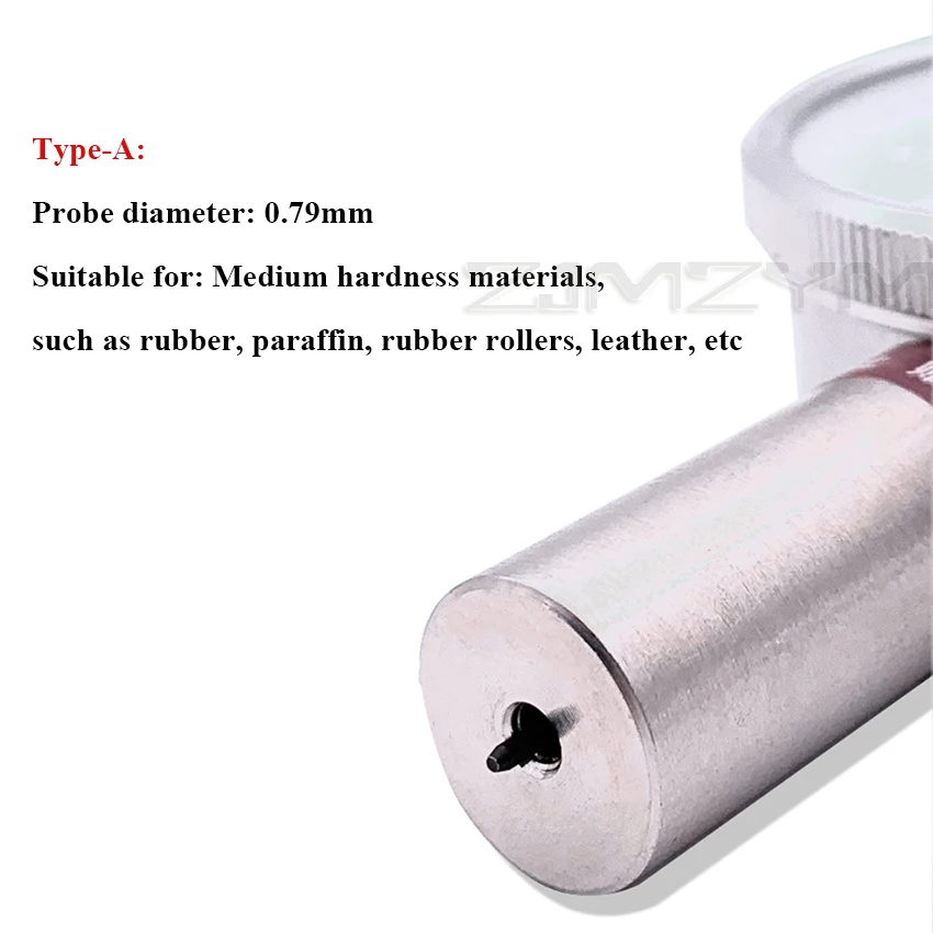 Type-A/B/C Double Needles Shore Hardness Tester Durometer Suitable for 0.1-2.5mm Rubber Sponge Plastic Meterial Hardness Tester