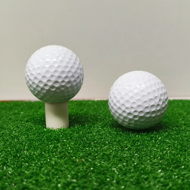 1 Pcs Golf Practice Ball Single Layer Customized Logo Rubber Material Durable Long Distance Outdoor Sports Golf Ball