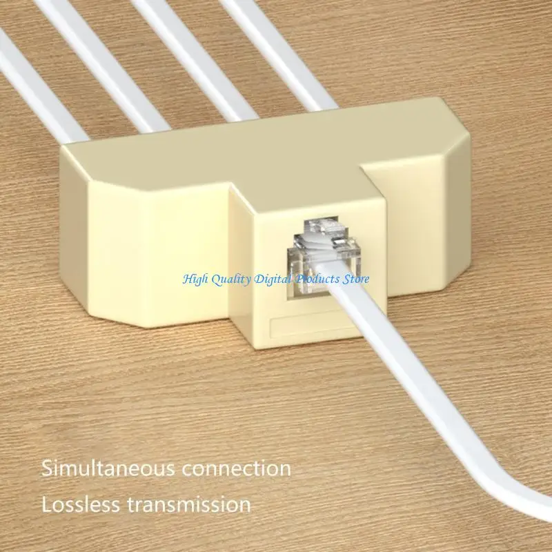 U2JE 1 ชิ้น RJ11 โทรศัพท์ตัวแยกสายตัวแยกอะแดปเตอร์ RJ-11 6P4C 6P2C ตัวแยกโทรศัพท์สำหรับใช้ในบ้านหรือที่ทำงาน