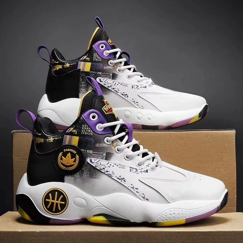 

High-top Basketball Shoes For Men 2025 Hot Sale Thick-soled Height-enhancing Youth Student Sports Shoes Plus Size 39-45