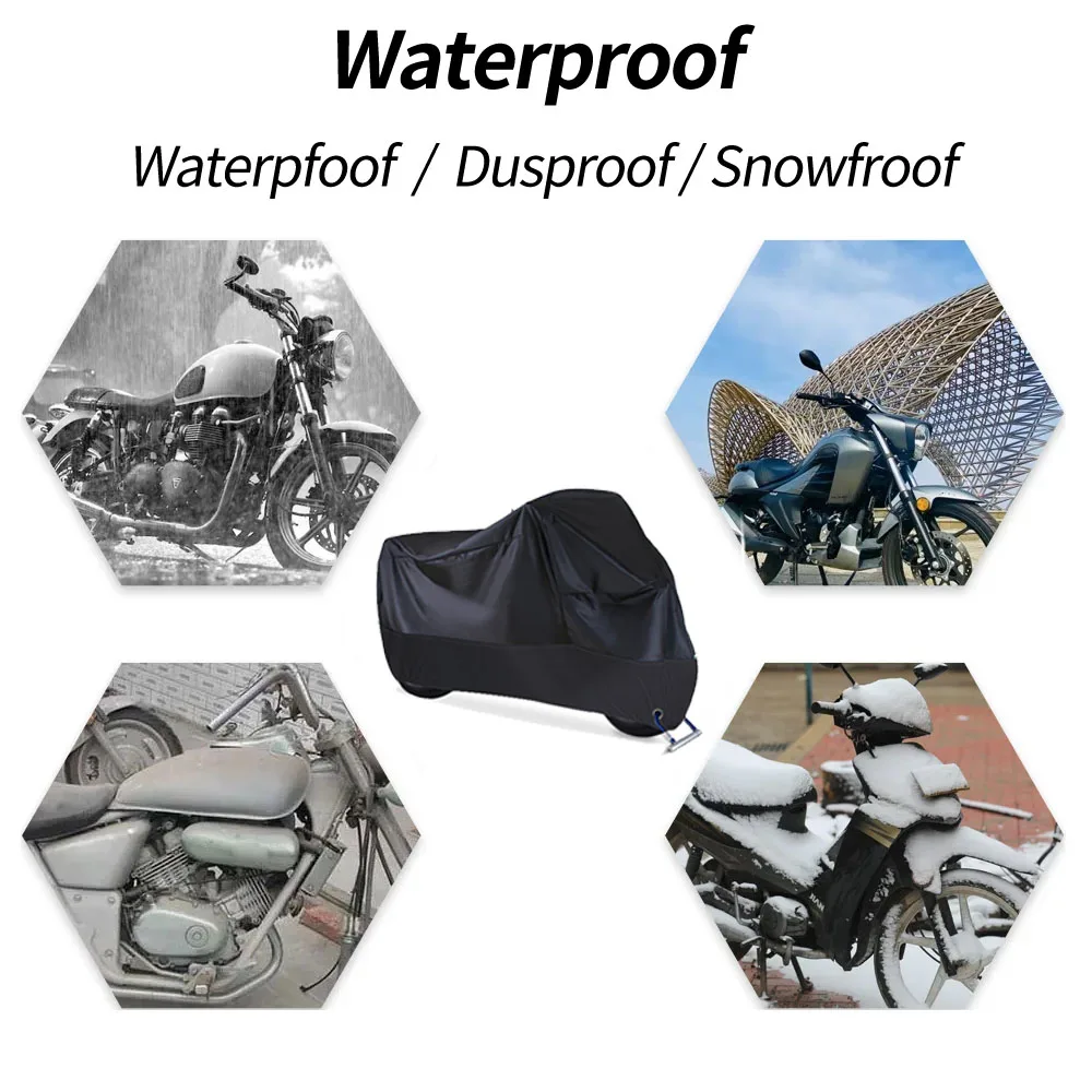 For Honda Goldwing 1800 Gl Gold Wing GL1800 Water Proof Motorcycle Cover Outdoor Solt Dust-proof Moto Rain Covers Parts Black