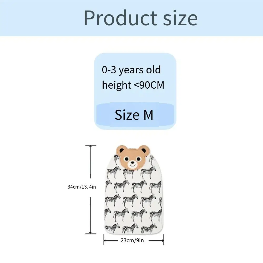 Cotton Cloth Baby Sweat Absorbent Towel Soft Cartoon Animal Themed Infant Back Towel Pad High-absorbent Breathable