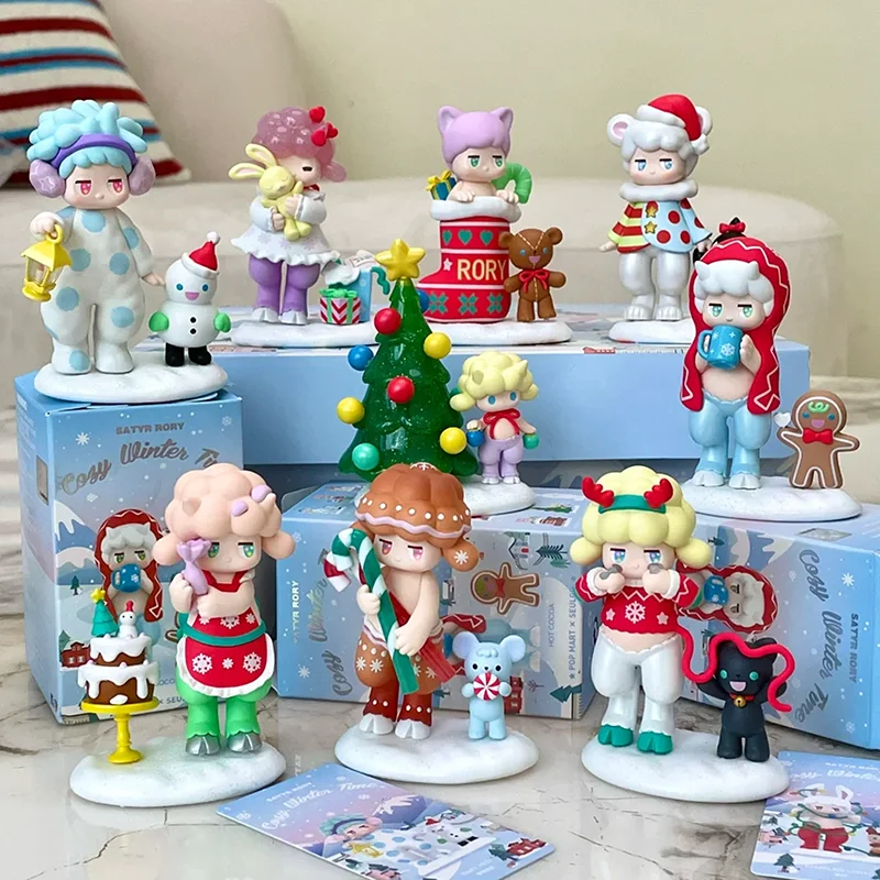 

Popmart Satyr Rory Cozy Winter Series Blind Box Toys Kawaii Anime Action Figure Surprise Mystery Box Dolls Gift