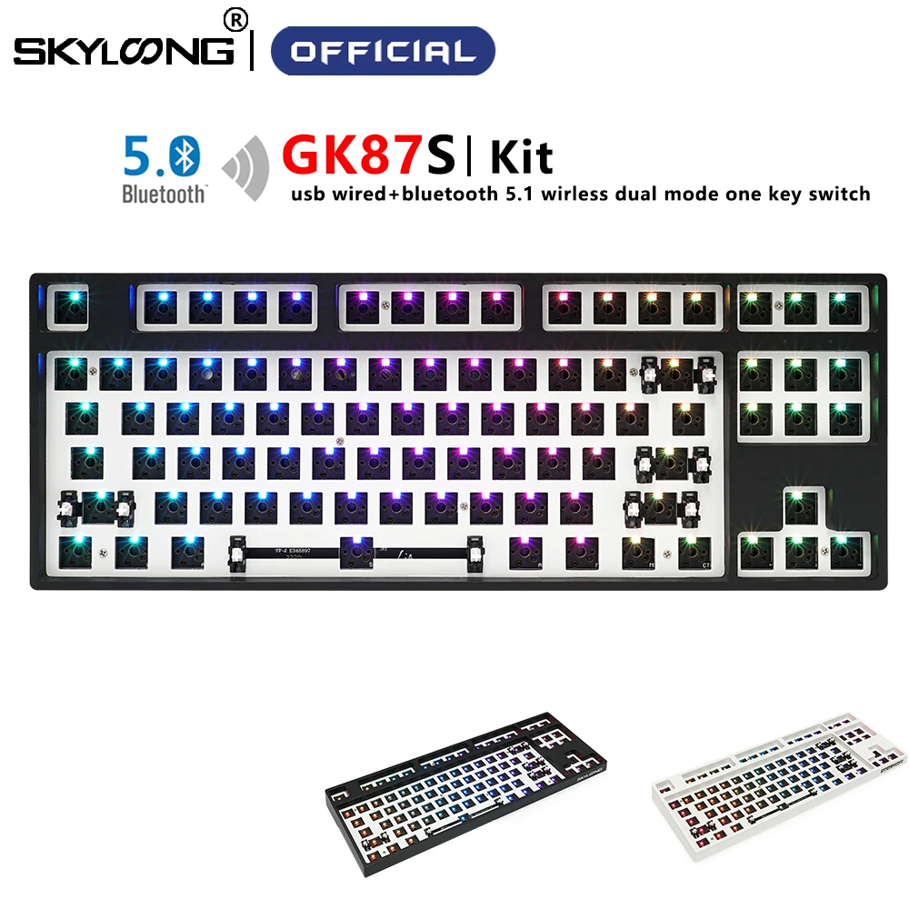 SKYLOONG GK87 GK87S KIT Mechanical Gaming Keyboard 87 Keys Optics Hot Swap Wired Wireless Bluetooth RGB Backlit Custom DIY