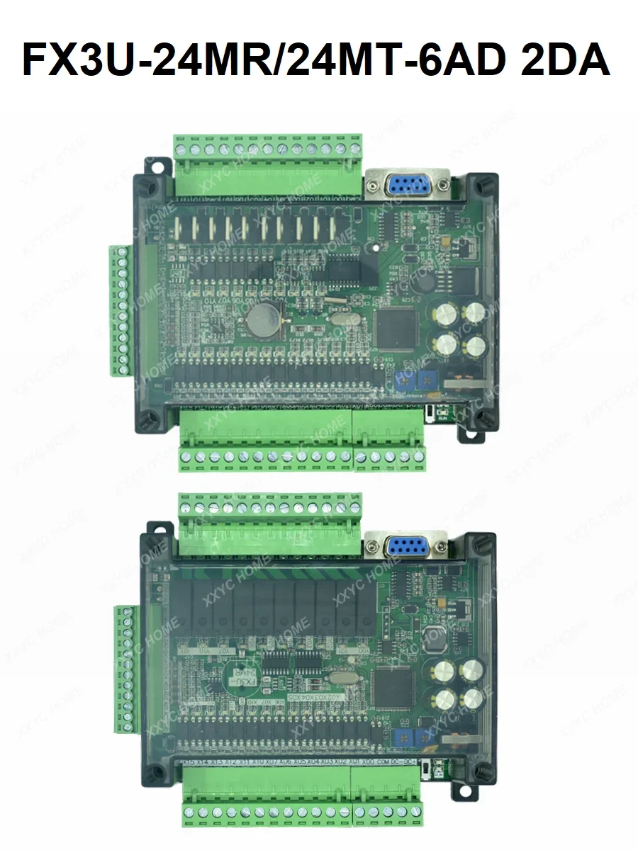 

PLC Industrial Control Board FX3U-24MR/24MT 6AD 2DA With Base Shell High-Speed Analog Programmable Controller 485 RTC DC24V