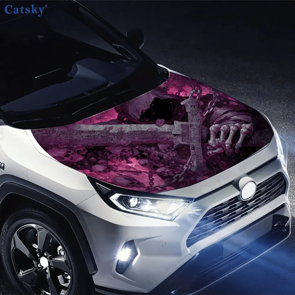 ملصق فينيل مقاوم للماء ومقاوم للخدش من بيربل ديث جود إمجيك للسيارة - سهل التركيب للشاحنات والسيارات والدراجات النارية