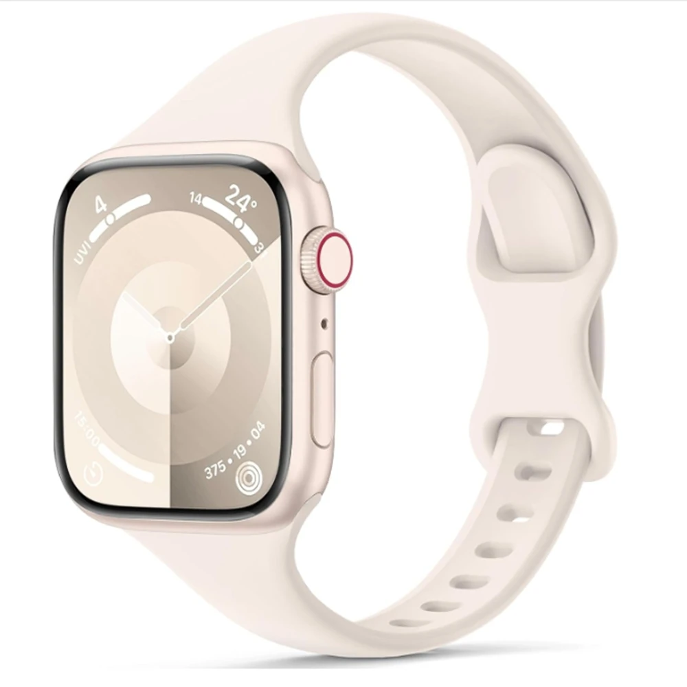 1 шт. тонкий силиконовый ремешок Correa для Apple Watch для женщин, спортивный 38 мм, 40 мм, 41 мм, 42 мм, 44 мм, 45 мм, 49 мм, тонкий резиновый ремешок для iwatch