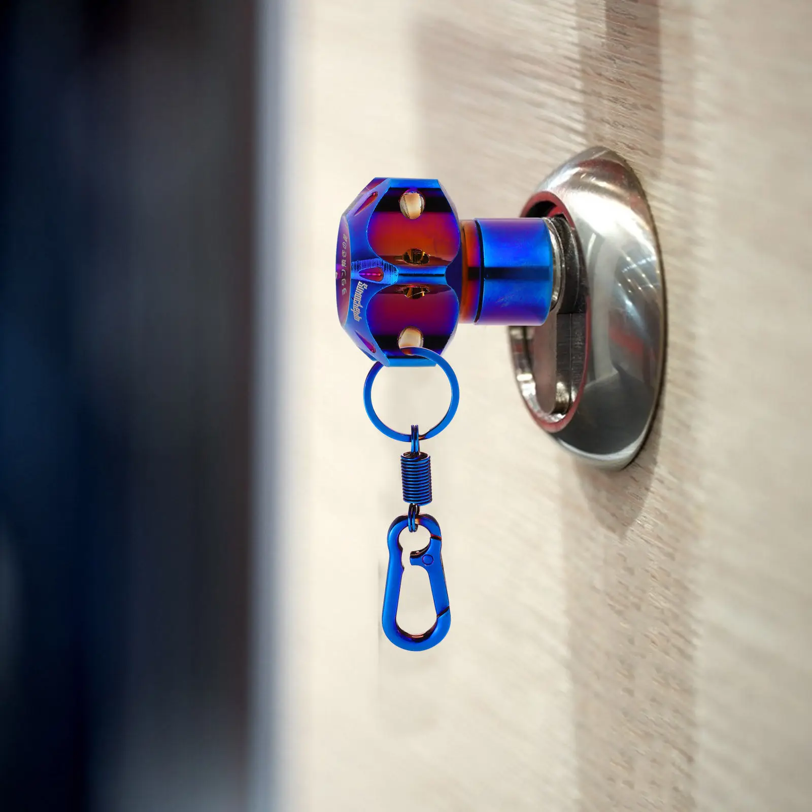 

General Cnc Modified Motorcycle Key Shell Burnt Titanium Hexagon Tip Accessories Keychain Included Cnc Modified Key