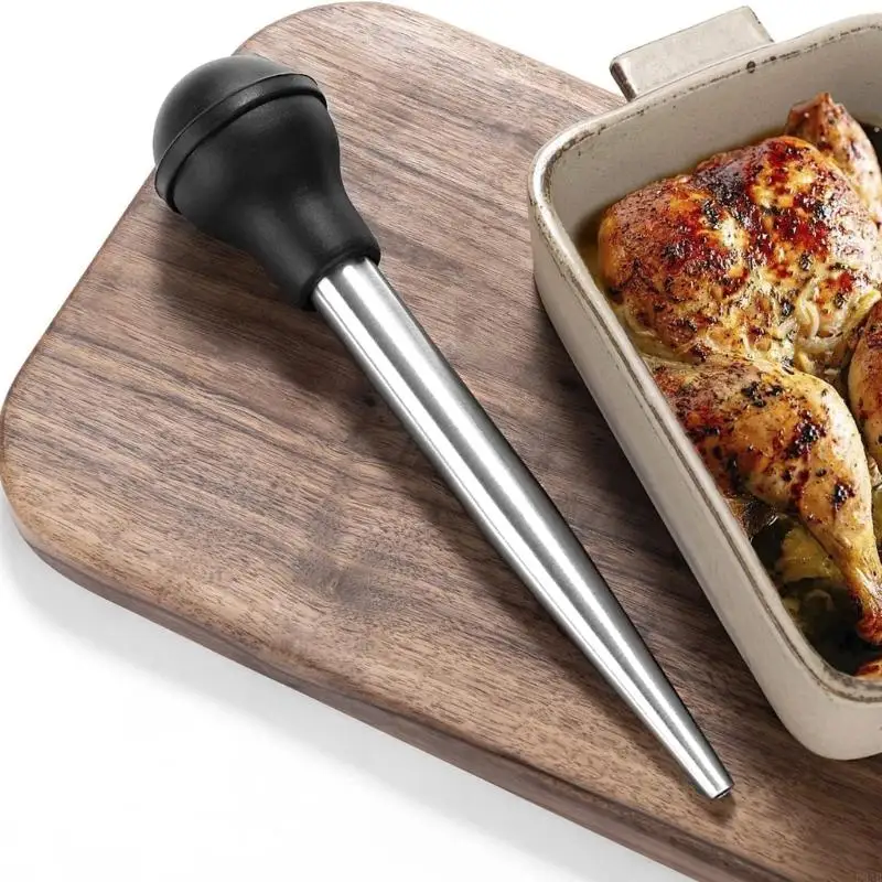 D0AB Thép không gỉ Công cụ baster Baster của D0ab và Bàn chải làm sạch Phụ kiện Lễ Tạ ơn để nấu ăn