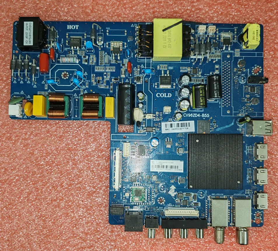 

CV962D4-B55 4K network WiFi TV motherboard, tested well, physical photo for 120--180V 600MA 1.5G+8G