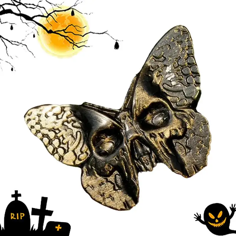 

Butterfly Statue Skull Butterfly Art Craft Halloween Decoration Small Collectible Figurine For Living Room Bedroom Shelf Cabinet