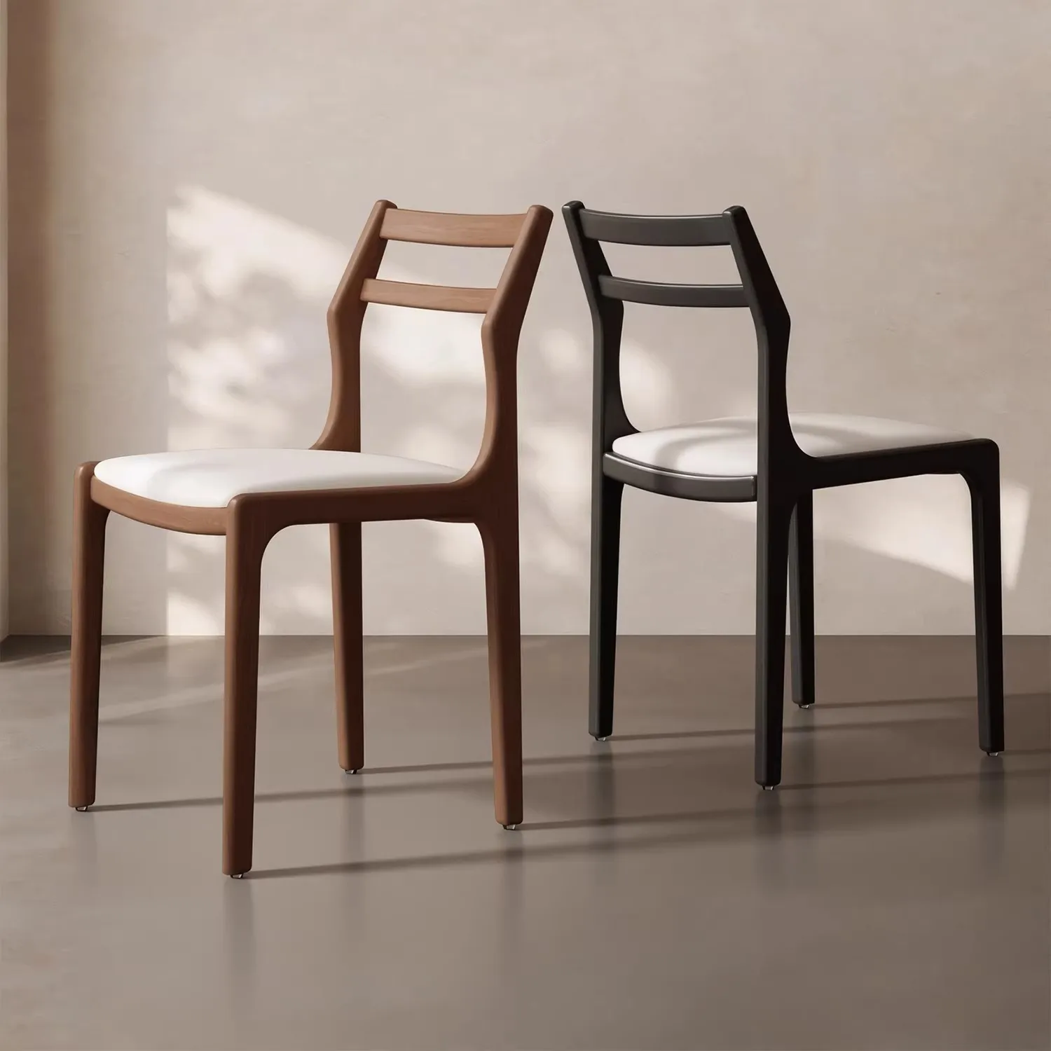 Solid Wood Dining Chairs-Eco-Friendly Waterproof Durable Customizable Sizes & Colors Antique Design for Home Hotel Outdoor Use
