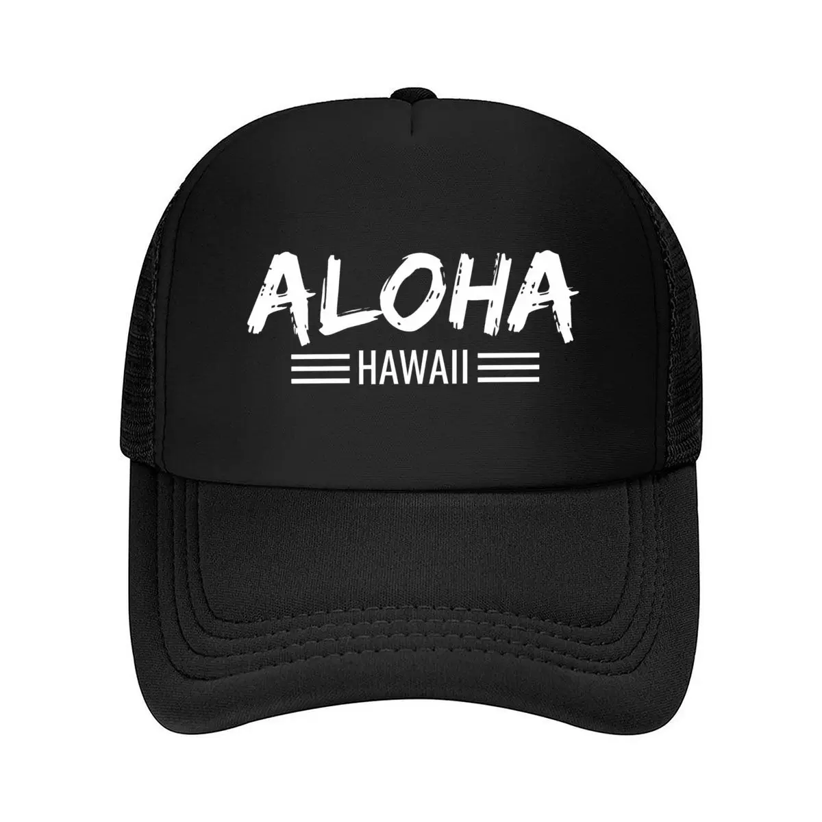 Aloha Hawaii Greeting Text Graphic Design Mesh Baseball Cap Hip Hop