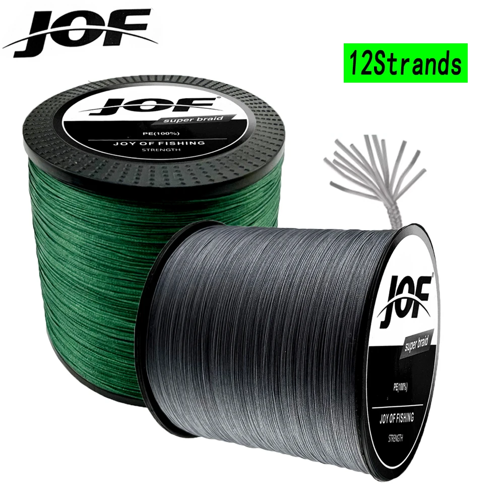 

JOF Sea Fishing Strong PE X12 Braided Fishing Line 1000M 12 Strands 25lb~120LB Original Fishing Line 0.16-0.55MM Ocean