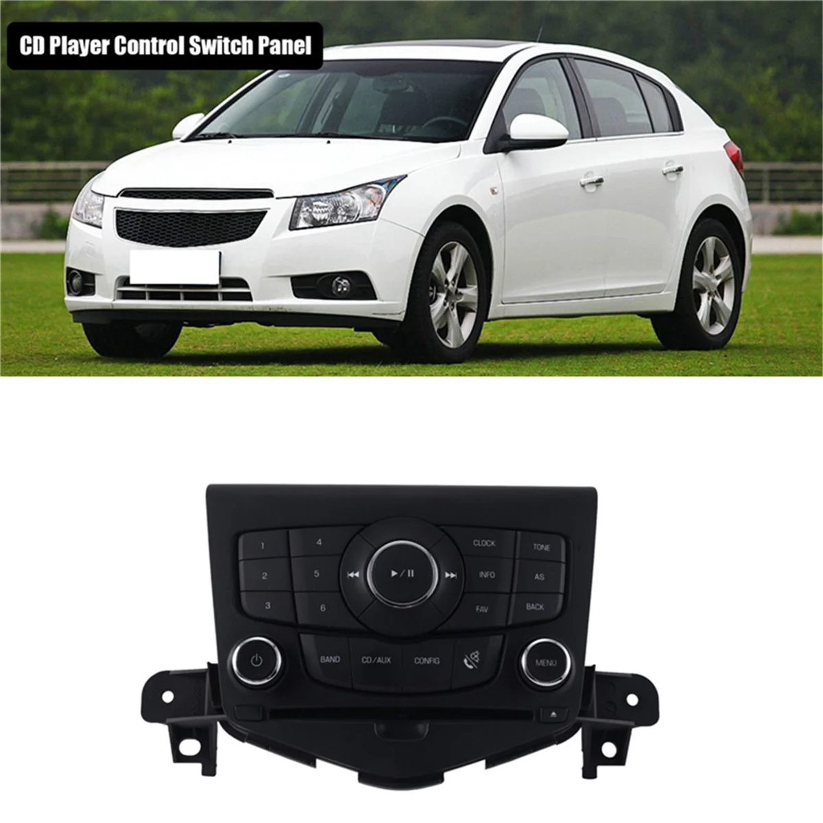 Panneau de commande de lecteur CD pour Chevrolet Cruze, limitation centrale de voiture, bouton de commande radio, 2012-2015