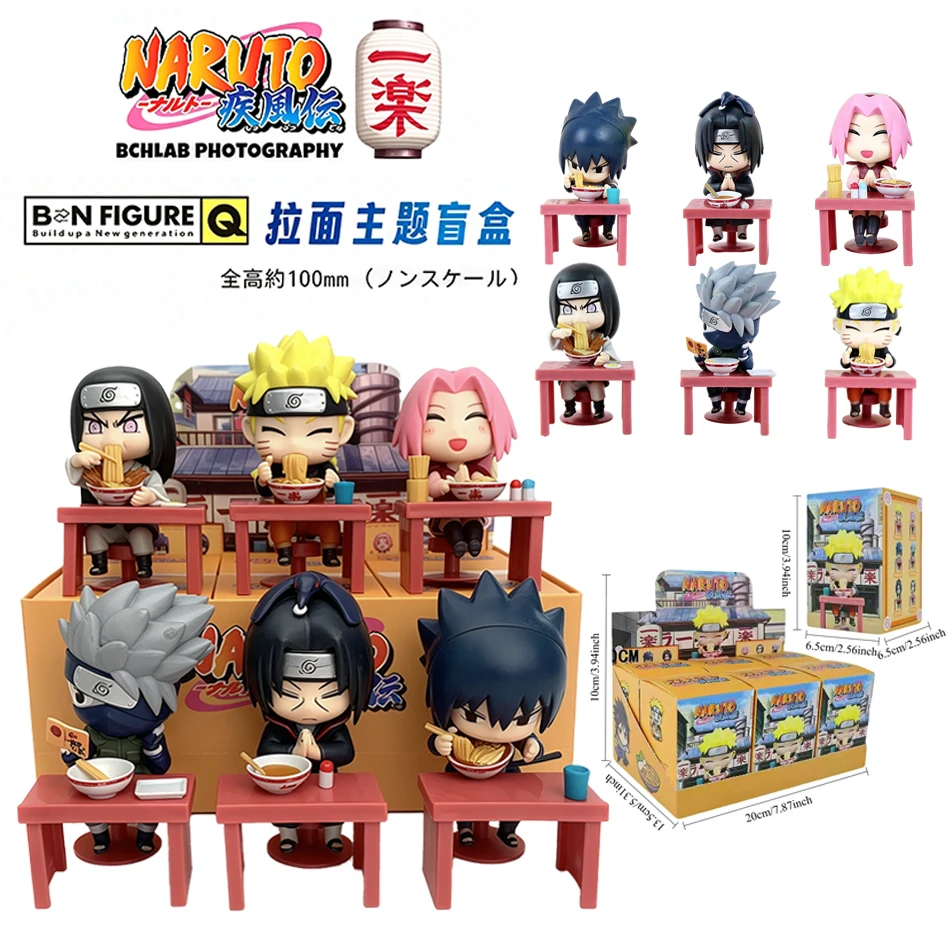 Caja Sorpresa de la Serie Temática Naruto Shippuden Ramen - Figuras de Anime en Miniatura de PVC, Juguetes de Uchiha Sasuke y Naruto, Regalos Diarios