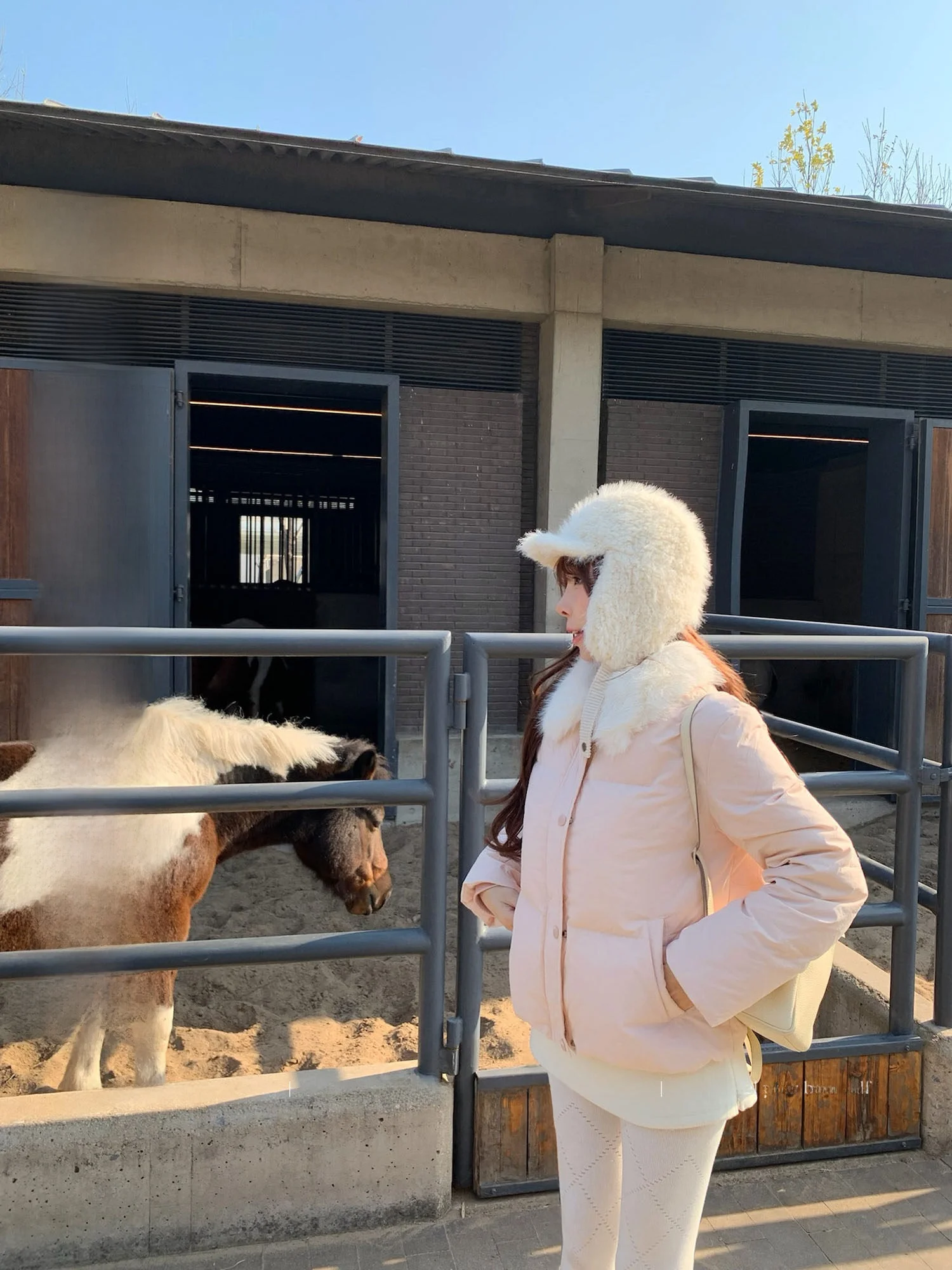 

Pink 90 down Jaet Women's Autumn Winter Thiened Warm Fur Collar Loose Sle Bread Du Feather Coat Environmental Protection