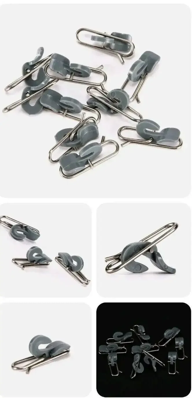 50PCS Hookbait Release Clips / High Imp Breakaway Sea Fishing Impact Bait Clip Fishing Tools Fishing Accessories Equipment