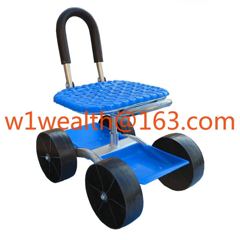 Greenhouse lazy car lazy stool planting cotton pruning tool cart field seat portable work bench