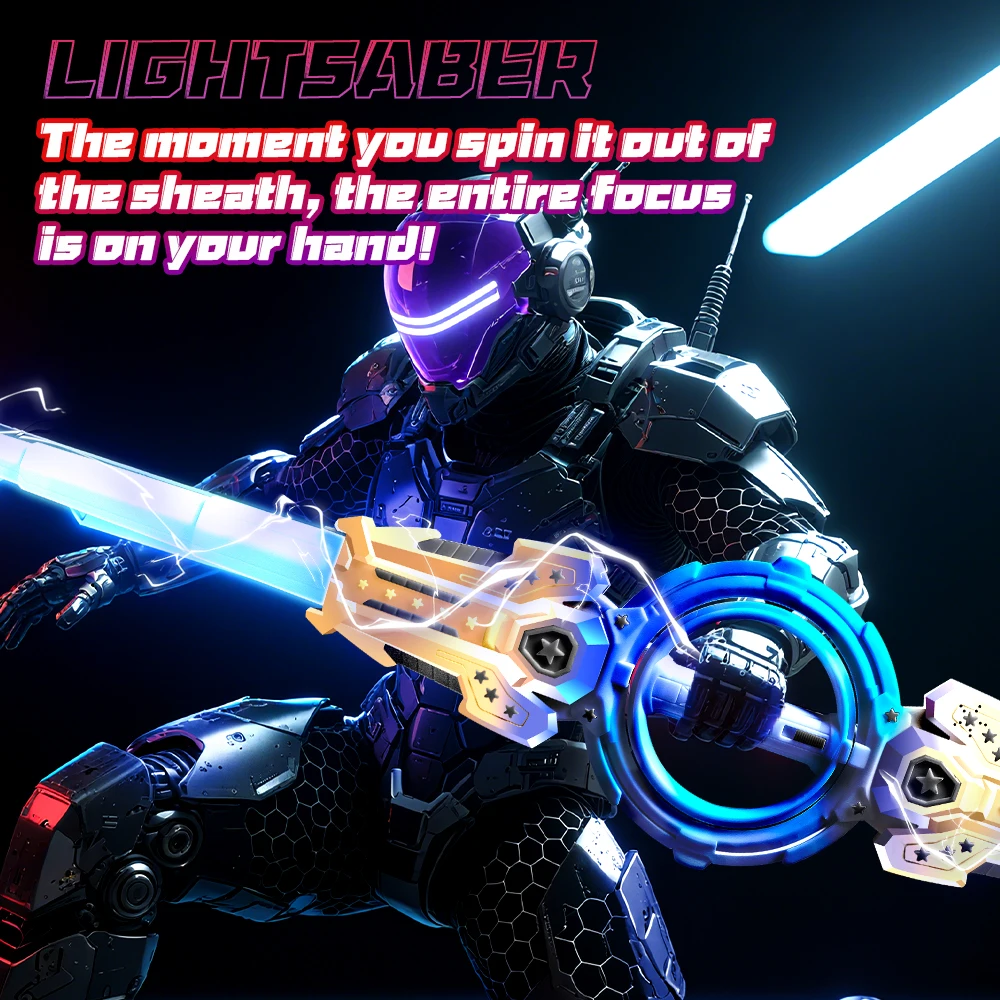 

Flashing Led Role-Play Sword - Vibrant Outdoor Toy for Family & Party Games, All Ages