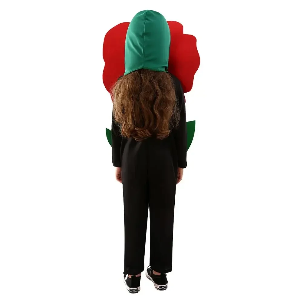 Rose Blume Cosplay Kinder Jungen Mädchen Fantasie Weihnachten Campus Bühne Performance Kostüm Verkleidung Kind Rollenspiel Fantasia Outfits