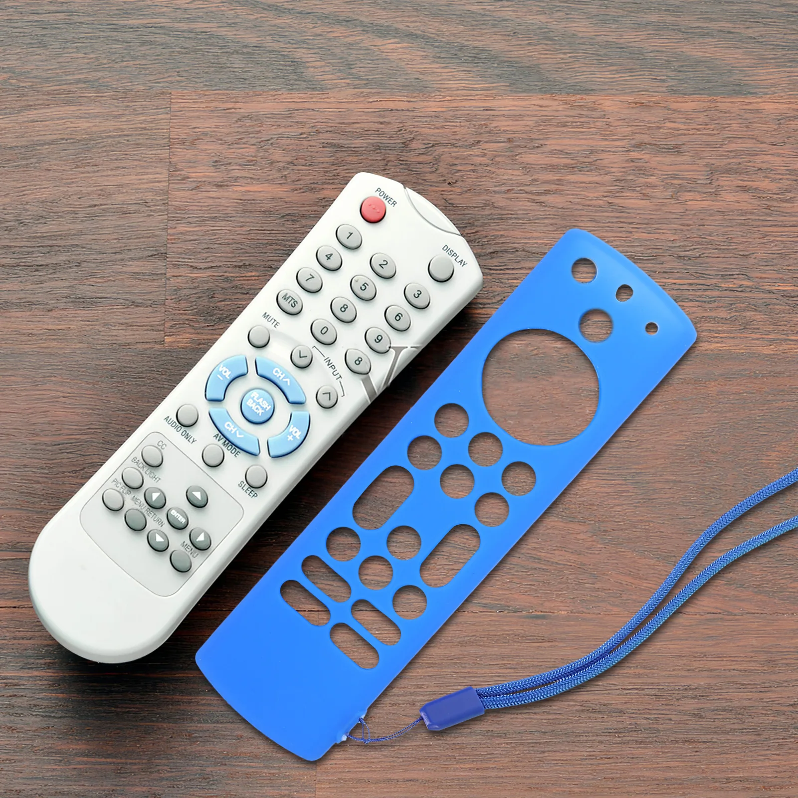 

2 Pcs Silicone Remote Controller Cover Shockproof Dustproof Lanyard Design Bright Colors Comfortable Fit Lasting Use Remote