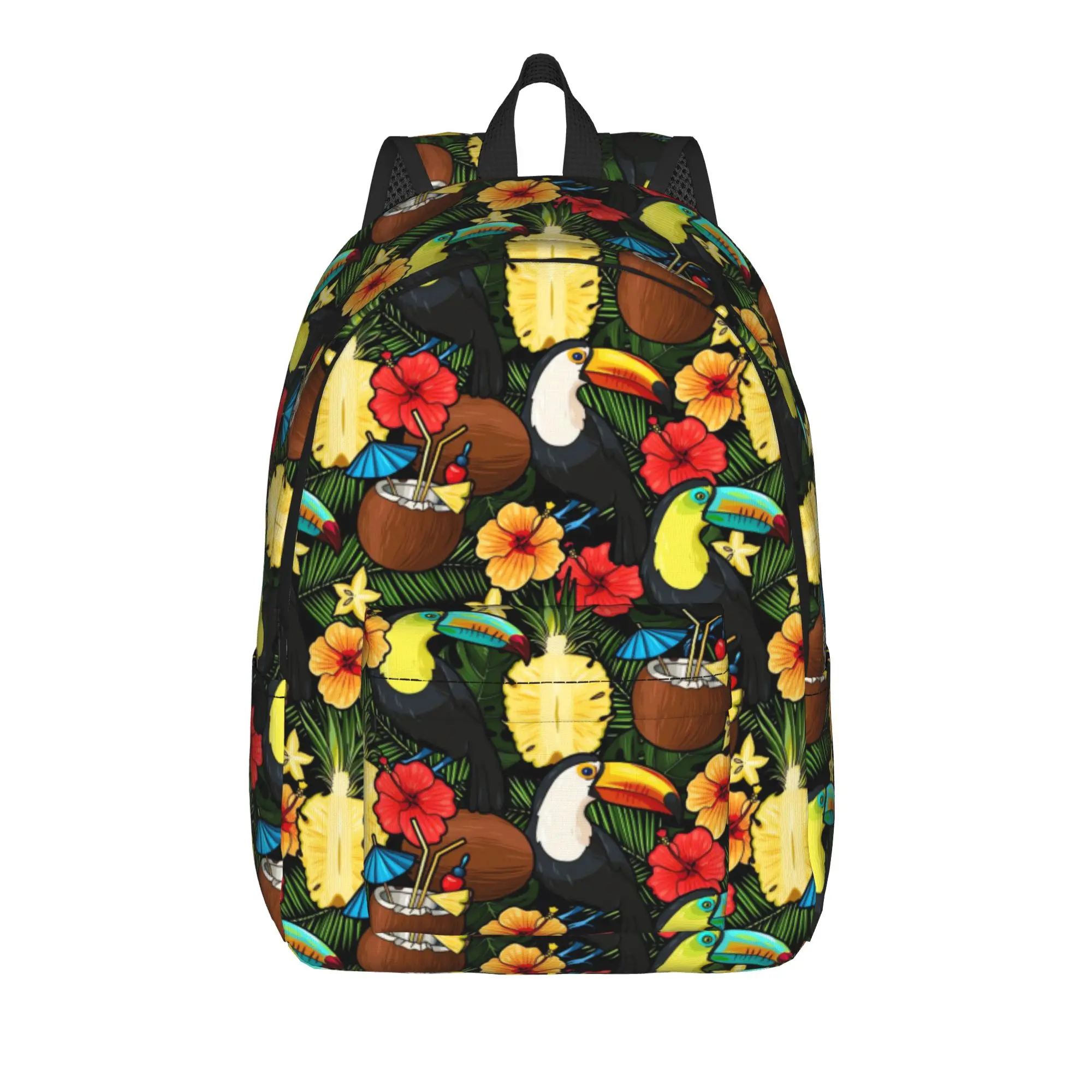Tropical Toucan     Backpack  Modern Backpacks Female Travel Soft School Bags Designer Rucksack