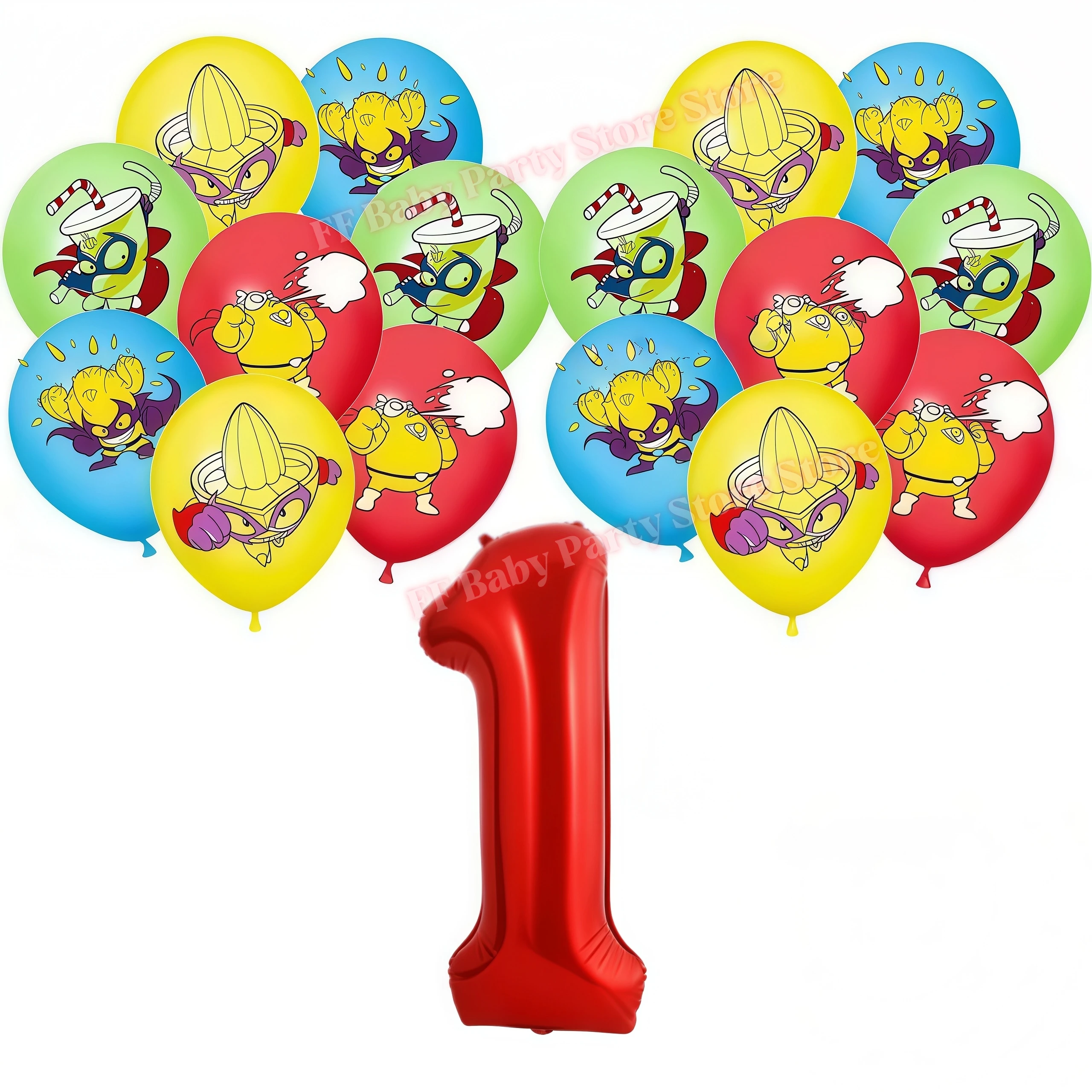 Superthings Geburtstagsparty-Dekoration Superzings Spielballons Tortendekoration Hintergrund Babyparty-Event-Zubehör Kindergeschenke – Detail 8