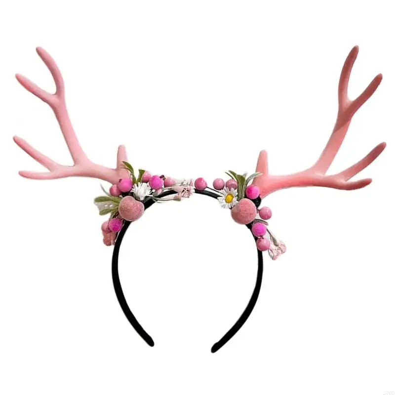 270D Cosplay Hoofdband Kerst Elanden Hoorn Vorm Haarhoepel Festival Party Hoofddeksel voor Kid