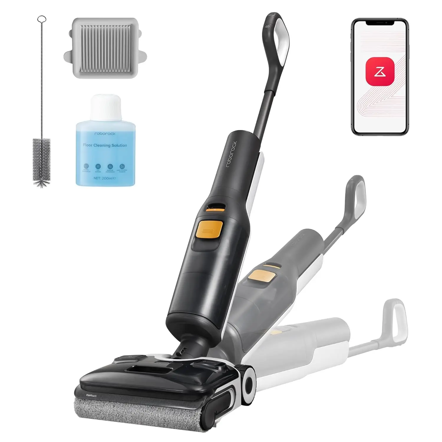 

Cordless Wet Dry Vacuum Mop All-in-One for Hardwood Floors, 20000Pa Suction, Zero Tangle, Hot Air Drying, WiFi Control