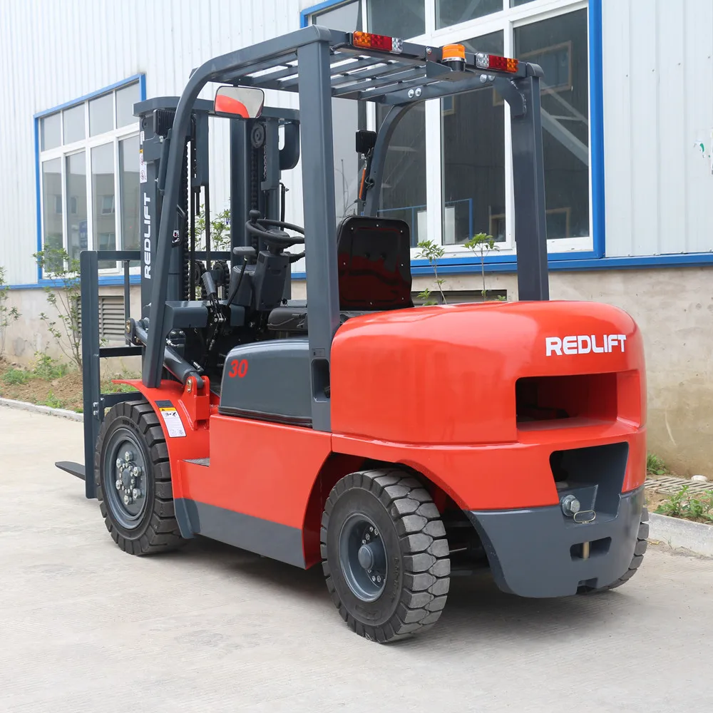 Everlift Diesel Forklift 3Ton 3.5Ton Lifting Stacker 3m-6.5m Lift Height Heavy Du-ty Warehouse China Forklift for Port Logistics