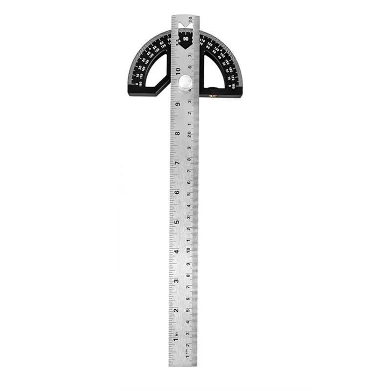 

Premium-Protractors Angle Ruler Angle Finder Ruler Machinist Protractor Angle Measuring Tool 12-Inch Woodworking Ruler