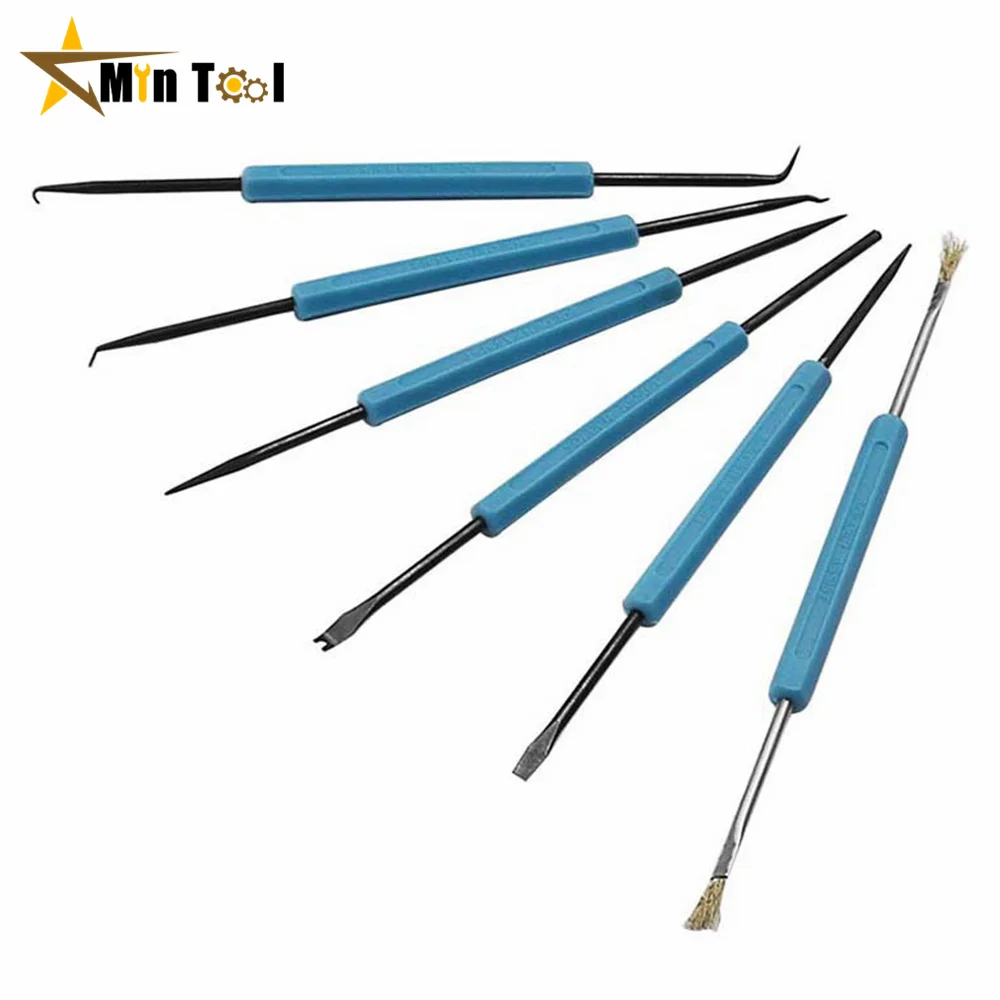 6Pcs Desolderen Tool Aid Printplaat Soldeer Lassen Hulpgereedschap Solderen Aid Pcb Cleaning Kit Reparatie Gereedschap Handgereedschap set