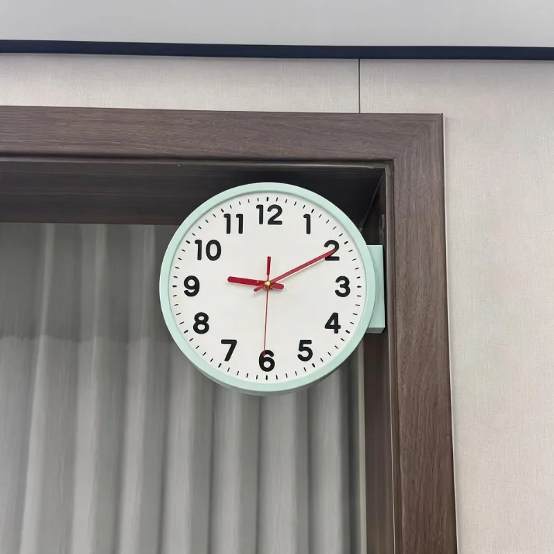 Double Sided Wall Clock Modern Creative Aesthetic Silent Quartz Clock Nordic Luxury Design Digital Clock Living Room Decorative