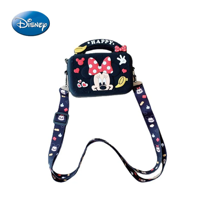 Disney dziewczyny monety kiesy Minnie Mickey kreskówki torby na ramię Stitch kobiety dzieci śliczne Anime torba wodoodporna torebka