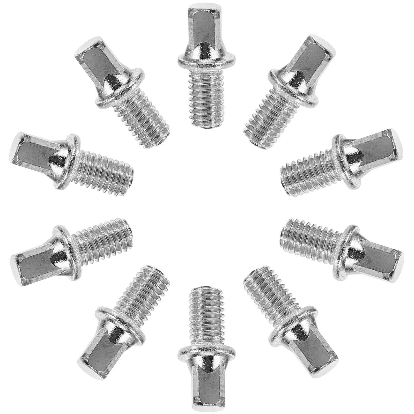 

10 Pcs Drum Screw Fittings Screws Snare Hardware Repair Set for Pedal Shaft Silver Plated Iron Key Bolts Jazz