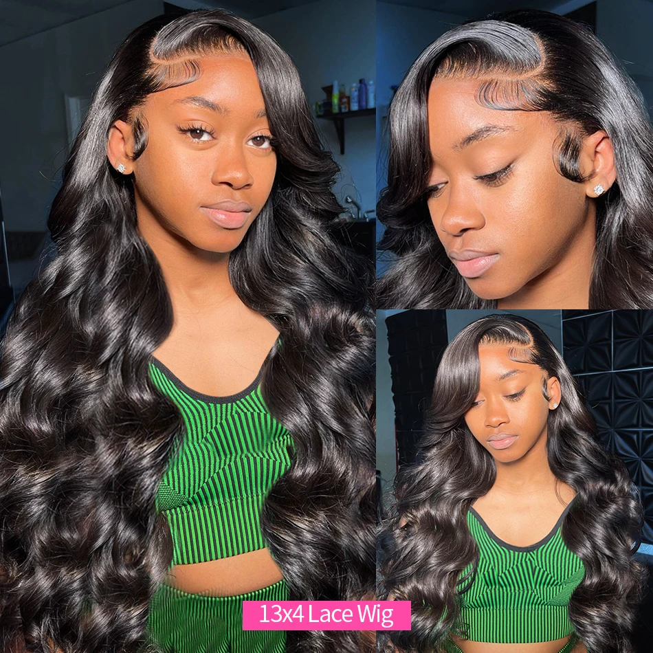 

250% 360 Full Lace 13x6 HD Lace Frontal Wig for Women 13x4 Frant Silky Body Wave Curly Remy Human Hair Black Glueless PrePlucked