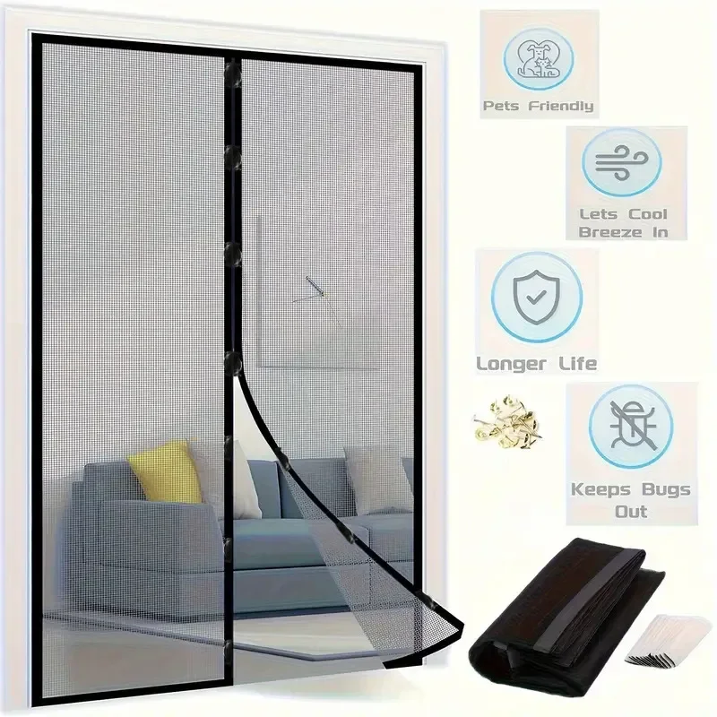Magnetic Door Window Mosquito Net Insect Screen Anti Bug Curtains Home Garden Outdoor Protection