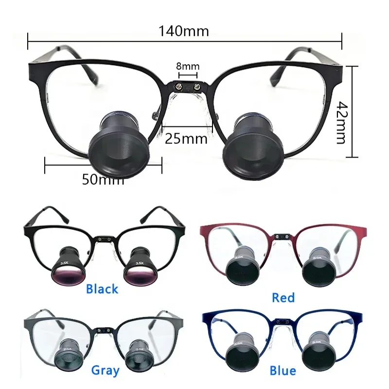 Burite hot 2.5/3/3.5X TTL Metal Barrels Binocular Eyeglass Loupes Surgery Medical Magnifying Glass Dentist Magnifying Glasses