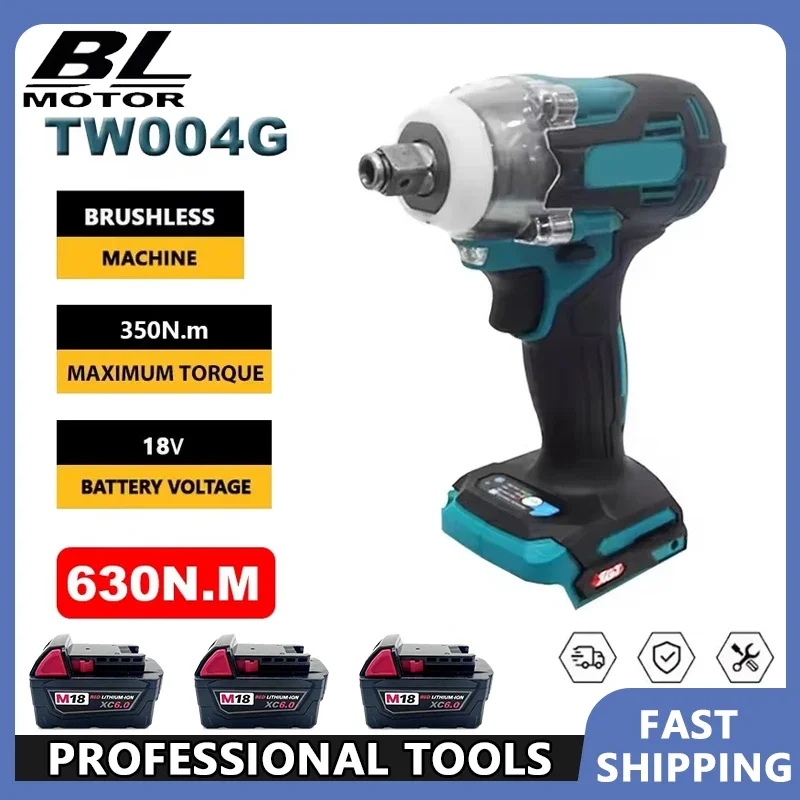

Fit Makita TW004G Rechargable Drill Driver 18V Battery 630N.m Brushless Screwdriver Machine Cordless Electric Screwdriver