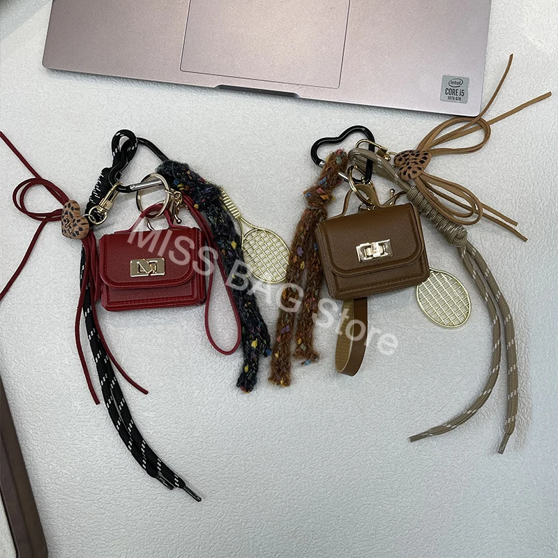 Mini Headphone Bag Pendant Car Charm Keyring Bag Women Bag Creative Luxury High-end Small Bag Hanging Decoratrion Accessory New