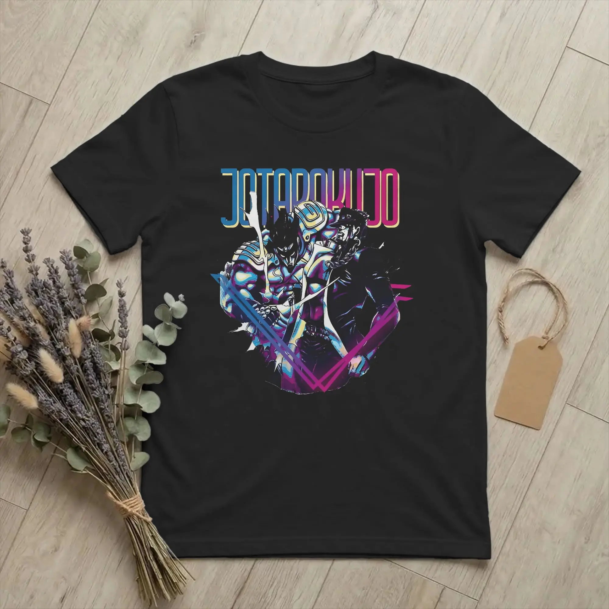 Joestar Family Bizarre Adventure Anime  Tshirt Men's Cotton Clothing Vintage Jojo Jotaro Round Neck Short Sleeve