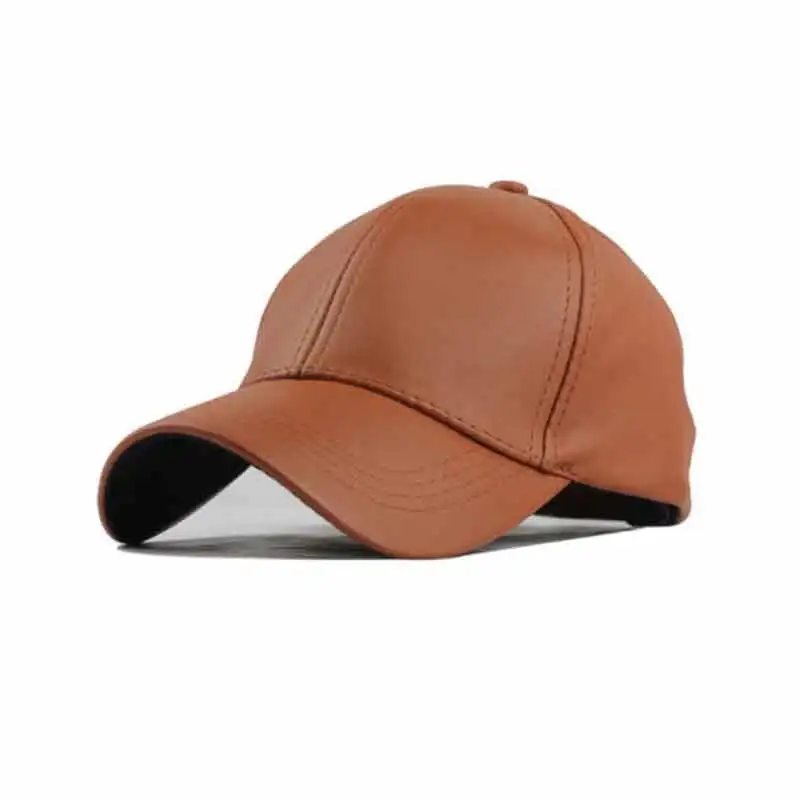 2019 NEW Solid Color Leather Caps Baseball Hat Spring Summer Autumn and Winter Fashion Trend Leisure Hip-hop Hats