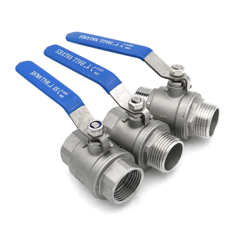 Two-Pieces Model Ball Valve 304 316L Stainless Steel Full Bore BSP 1/4