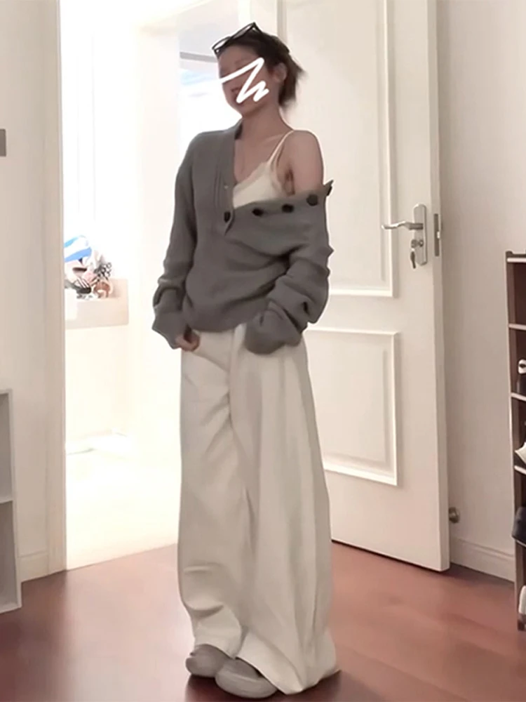 

Свитера Джемперы Пуловеры Женские майки для эмоций с бриллиантами и бисером Псевдо из двух частей BF Y2K Lady OL Профессиональная работа Деловая посадка