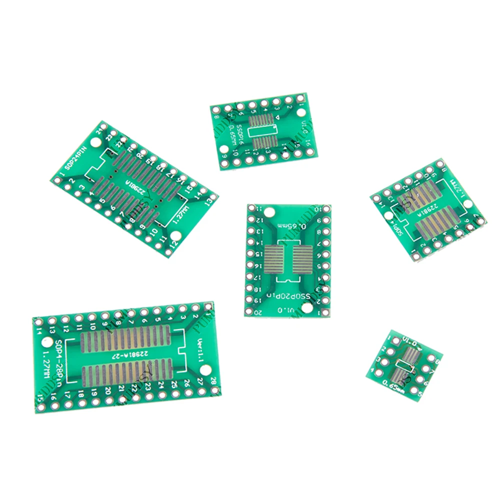 30 قطعة لوحة دارات مطبوعة عدة SOP24 SOP8 SOP14 SOP16 SOP20 SOP28 SMD بدوره إلى DIP محول محول لوحة SOP 8 14 16 20 24 28