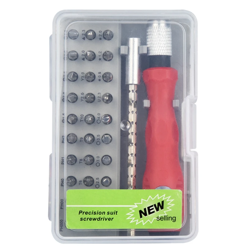 32-in-1 Clock Household Hardware Tools Multi-use Bit  Phillips Screwdriver  Precision Screwdriver Set