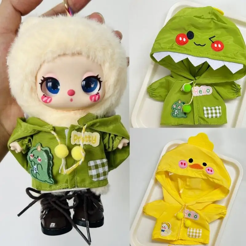 16cm Mini Doll'S Clothes Outfit Accessories For Liila lucky Cat Idol and 10cm cottom doll cute Outdoor raincoat Clothing gift