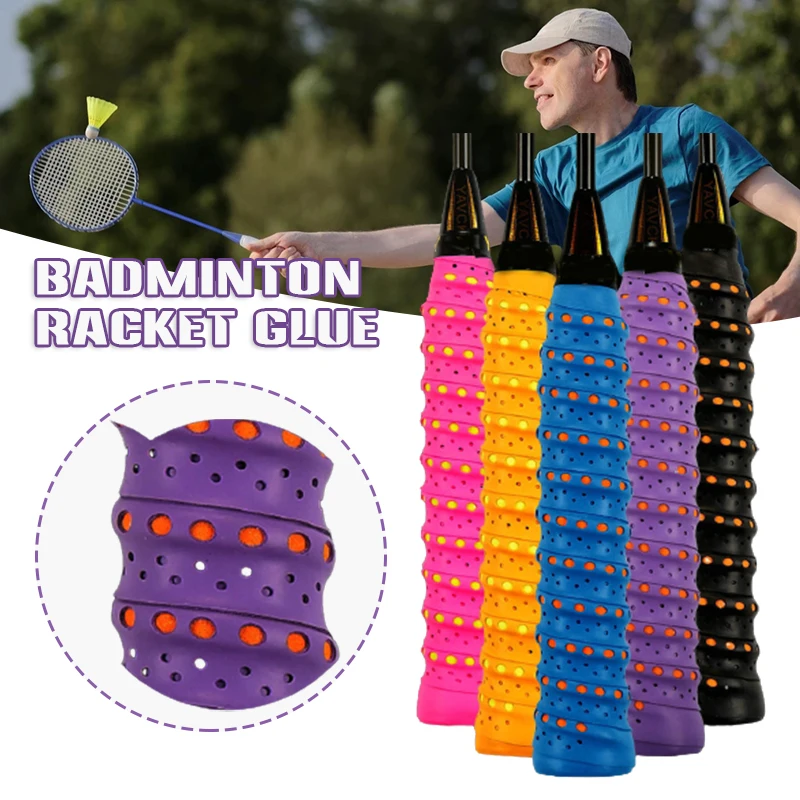 Cinta de agarre de raqueta de tenis, bandas elásticas de PU, Protector de Mango antideslizante, suministro de raqueta, 110cm